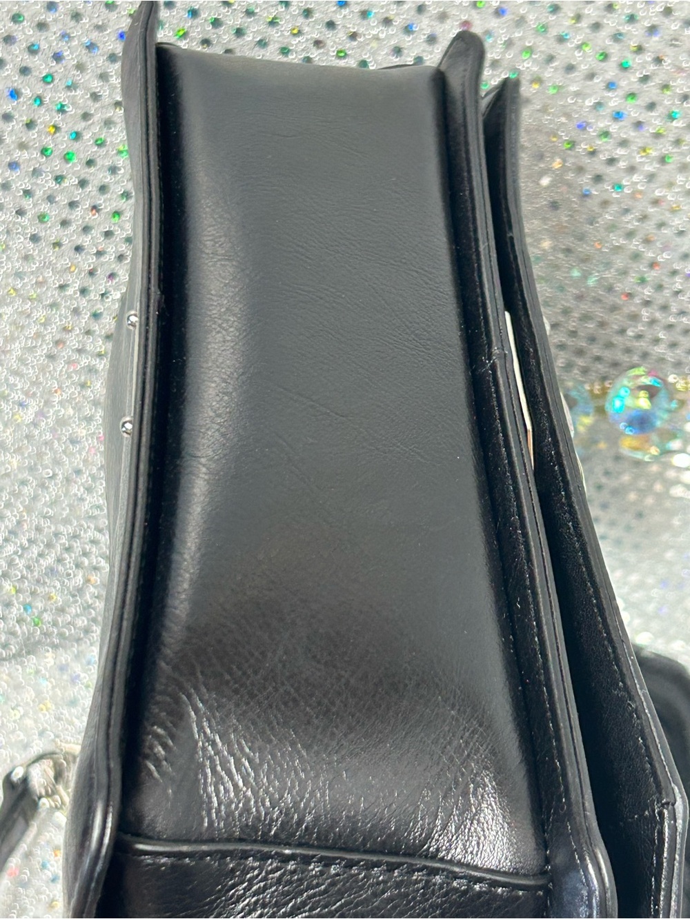 Rebecca Minkoff Black Quilted Chain Shoulder Bag Approx.. 10 x 6.5 x 3 NWT - Picture 12 of 17